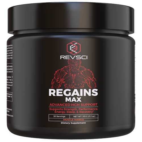 HGH Supplements for Men Regains Max - HGH Human Growth Hormone Supplements for Men & Women, Natural Bodybuilding Supplements, Muscle Builder for Men, Amino Acids Supplement for Men, Powder 30 Servings